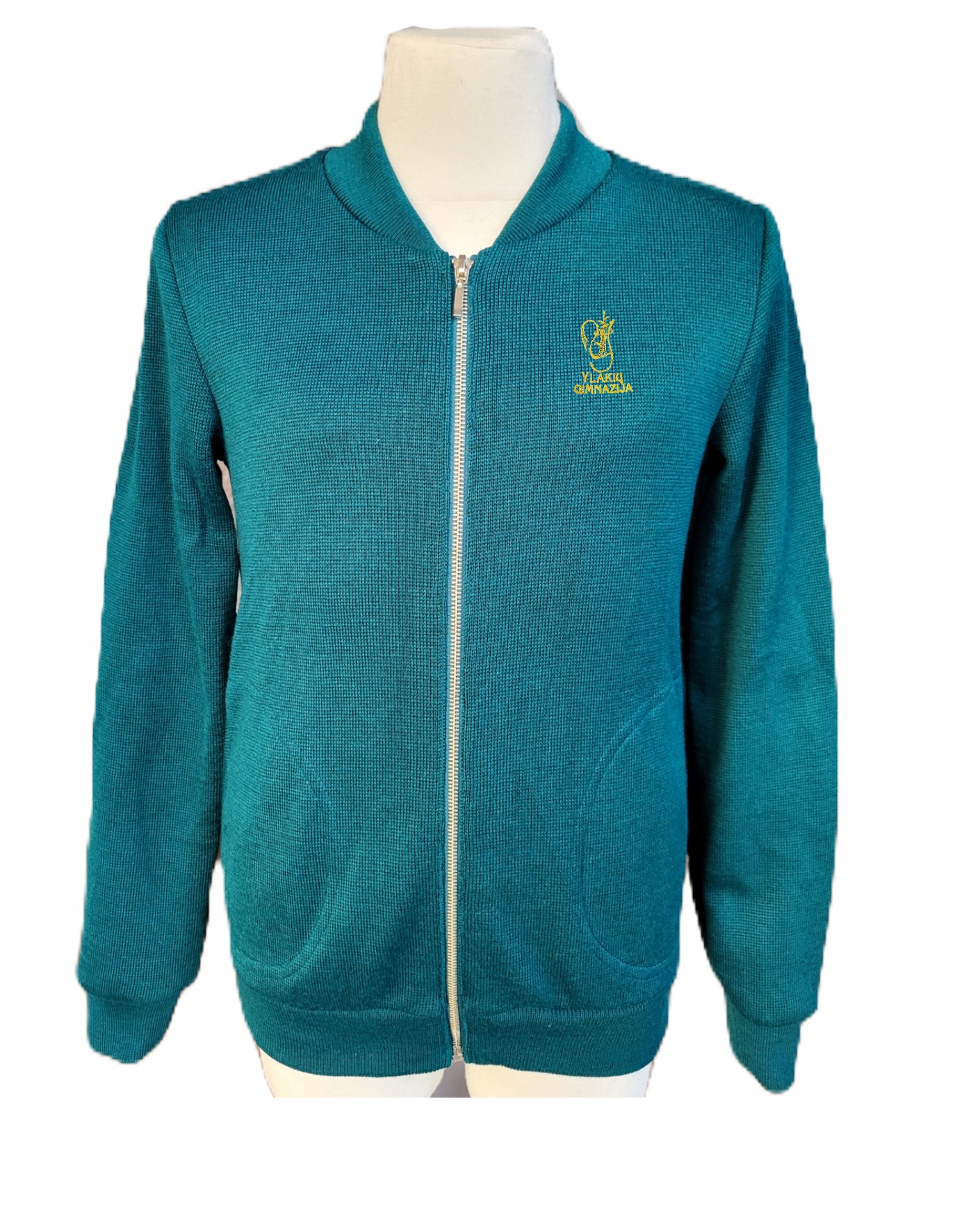 Užtraukiamas megztinis su mokyklos emblema