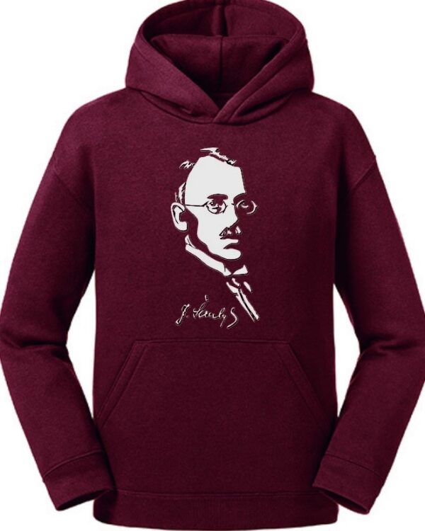 Trikotažinis sportinio tipo džemperis su gobtuvu ir mokyklos emblema