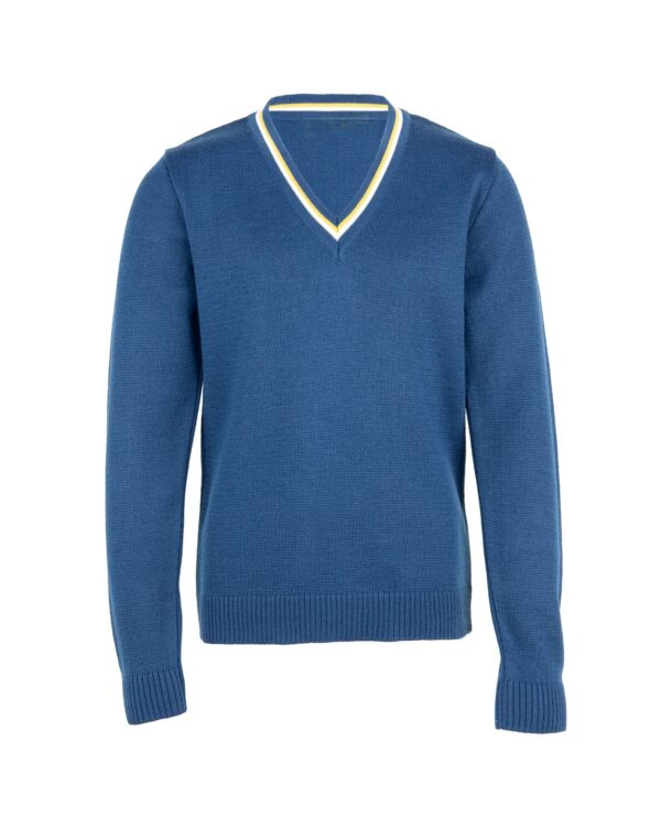 Megztinis V-formos apykakle be mokyklos emblemos