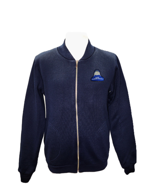 Užtraukiamas megztinis su mokyklos emblema