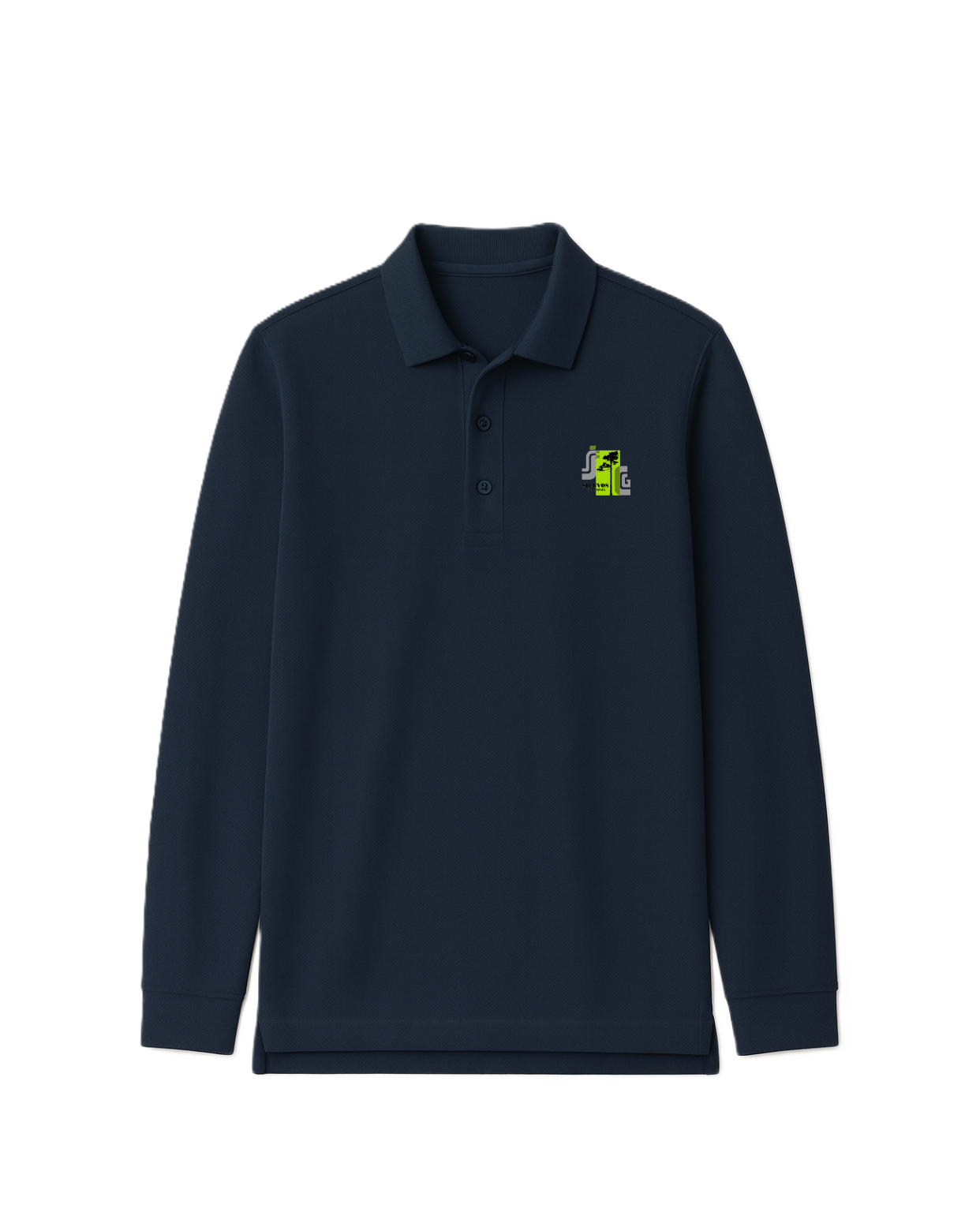 Polo marškinėliai ilgomis rankovėmis su mokyklos logotipu