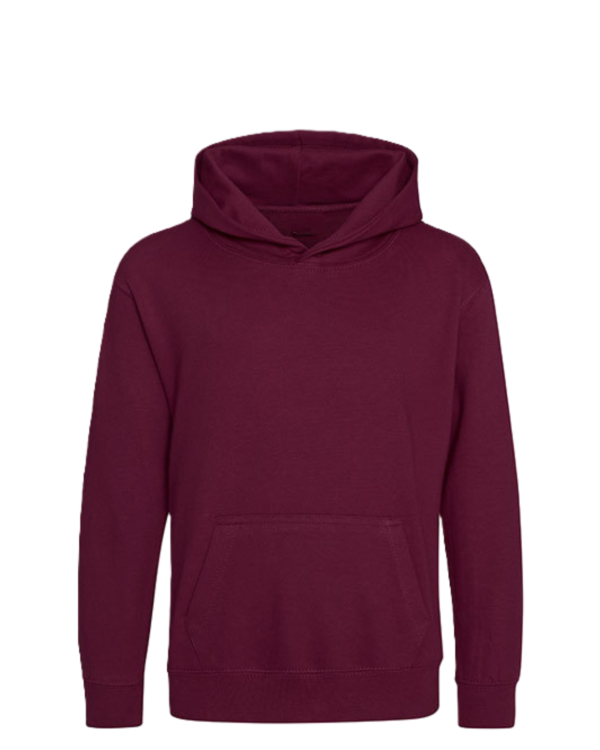 Trikotažinis džemperis su gobtuvu be mokyklos emblemos