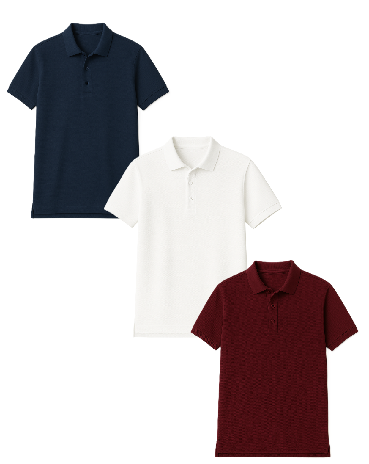 Polo marškinėliai trumpomis rankovėmis be mokyklos emblemos