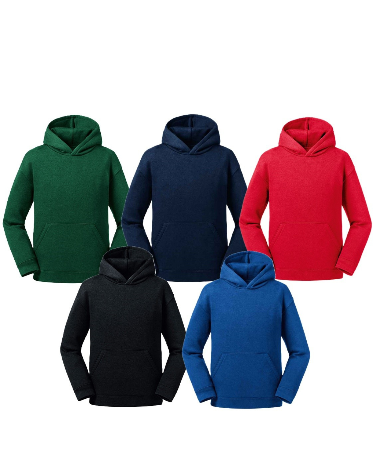 Trikotažinis džemperis su gobtuvu BE MOKYKLOS EMBLEMOS