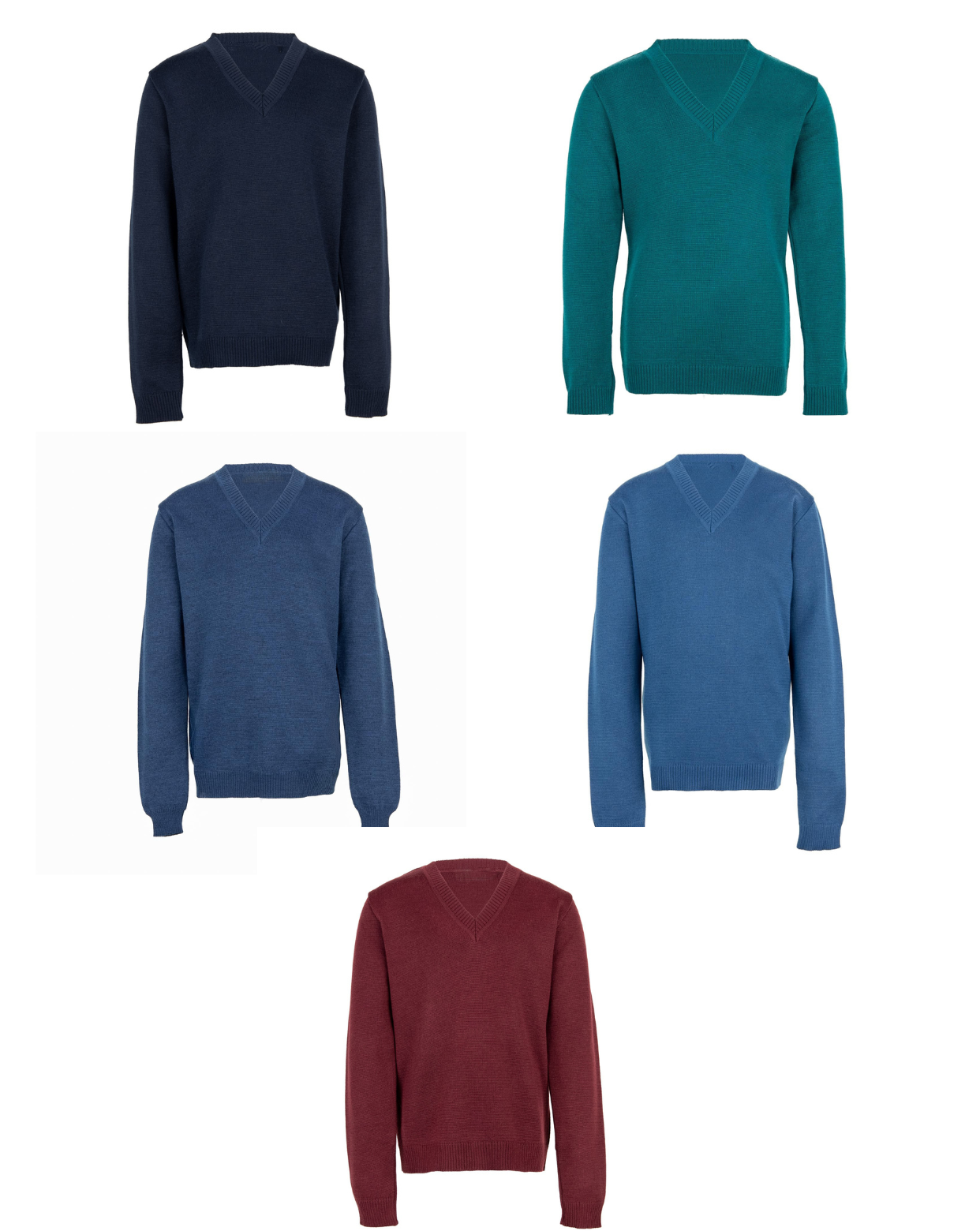 Megztinis V-formos apykakle BE MOKYKLOS EMBLEMOS