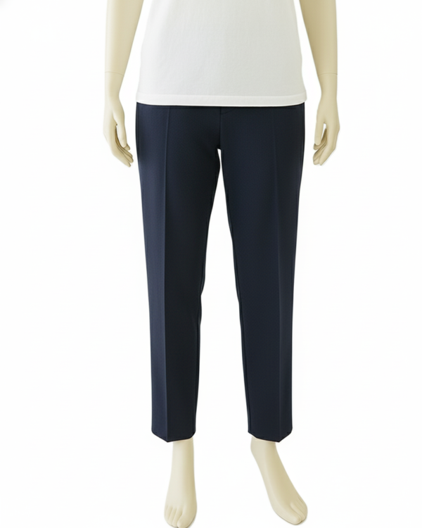 Klasikinės tamsiai mėlynos kelnės su kantu