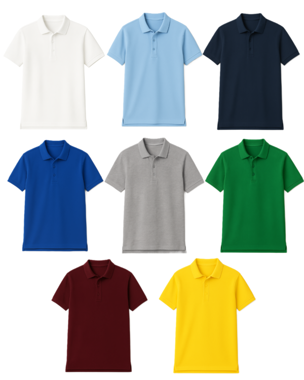 Polo marškinėliai  trumpomis rankovėmis be mokyklos emblemos