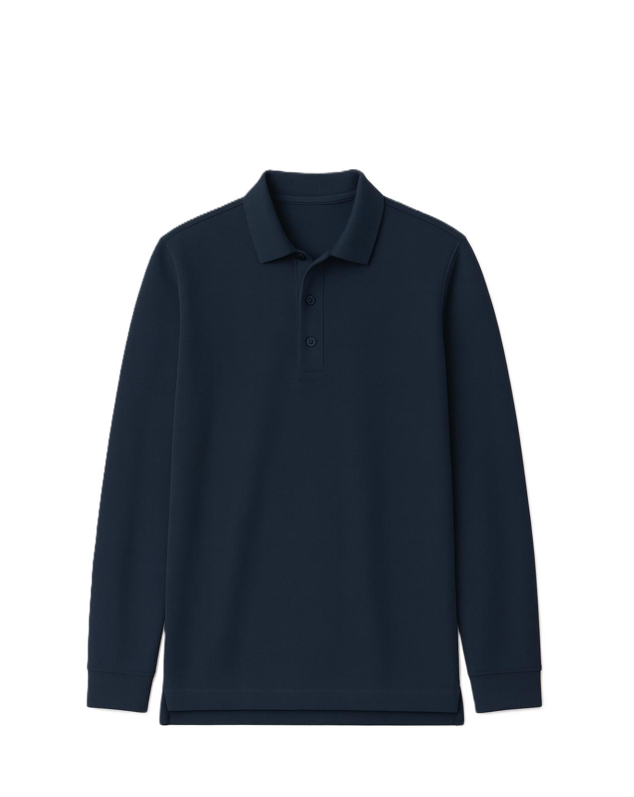 Polo marškinėliai ilgomis rankovėmis be mokyklos emblemos
