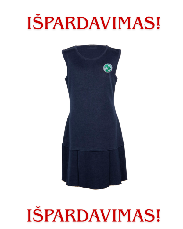 IŠPARDAVIMAS (Klostuotas sarafanas su mokyklos emblema)