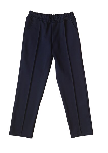 Klasikinės tamsiai mėlynos kelnės su kantu - Image 2