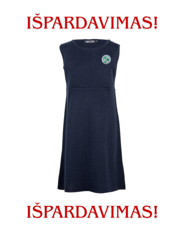 IŠPARDAVIMAS (Lygus sarafanas su mokyklos emblema)