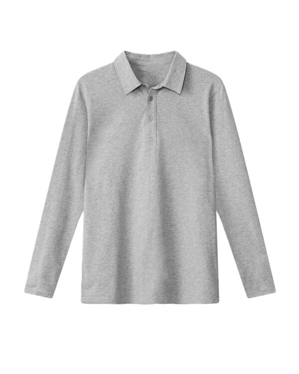 Polo marškinėliai  ilgomis rankovėmis BE MOKYKLOS EMBLEMOS