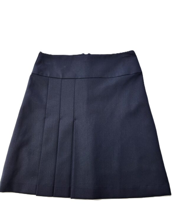 Sijonas su klostėmis tamsiai mėlynos spalvos