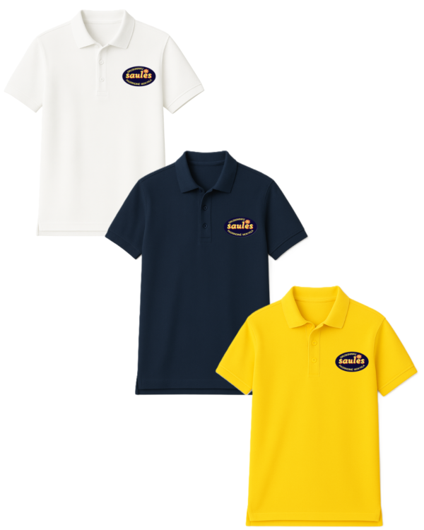 Polo marškinėliai  trumpomis rankovėmis su mokyklos logotipu