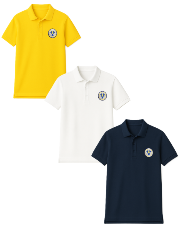 Polo marškinėliai  trumpomis rankovėmis su mokyklos logotipu