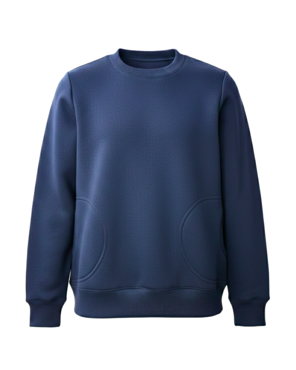 Sportinio stiliaus trikotažinis bliuzonas BE MOKYKLOS EMBLEMOS