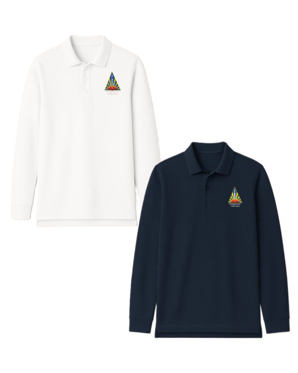 Polo marškinėliai  ilgomis rankovėmis su mokyklos logotipu