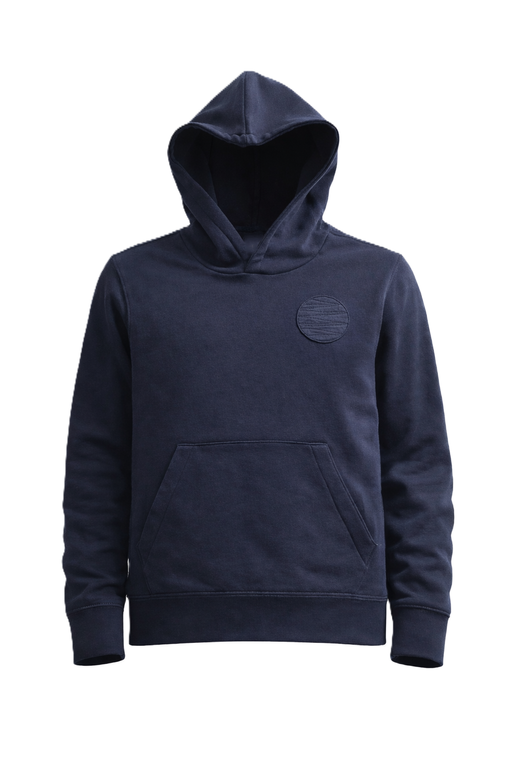 Trikotažinis džemperis su gobtuvu ir aplikacija