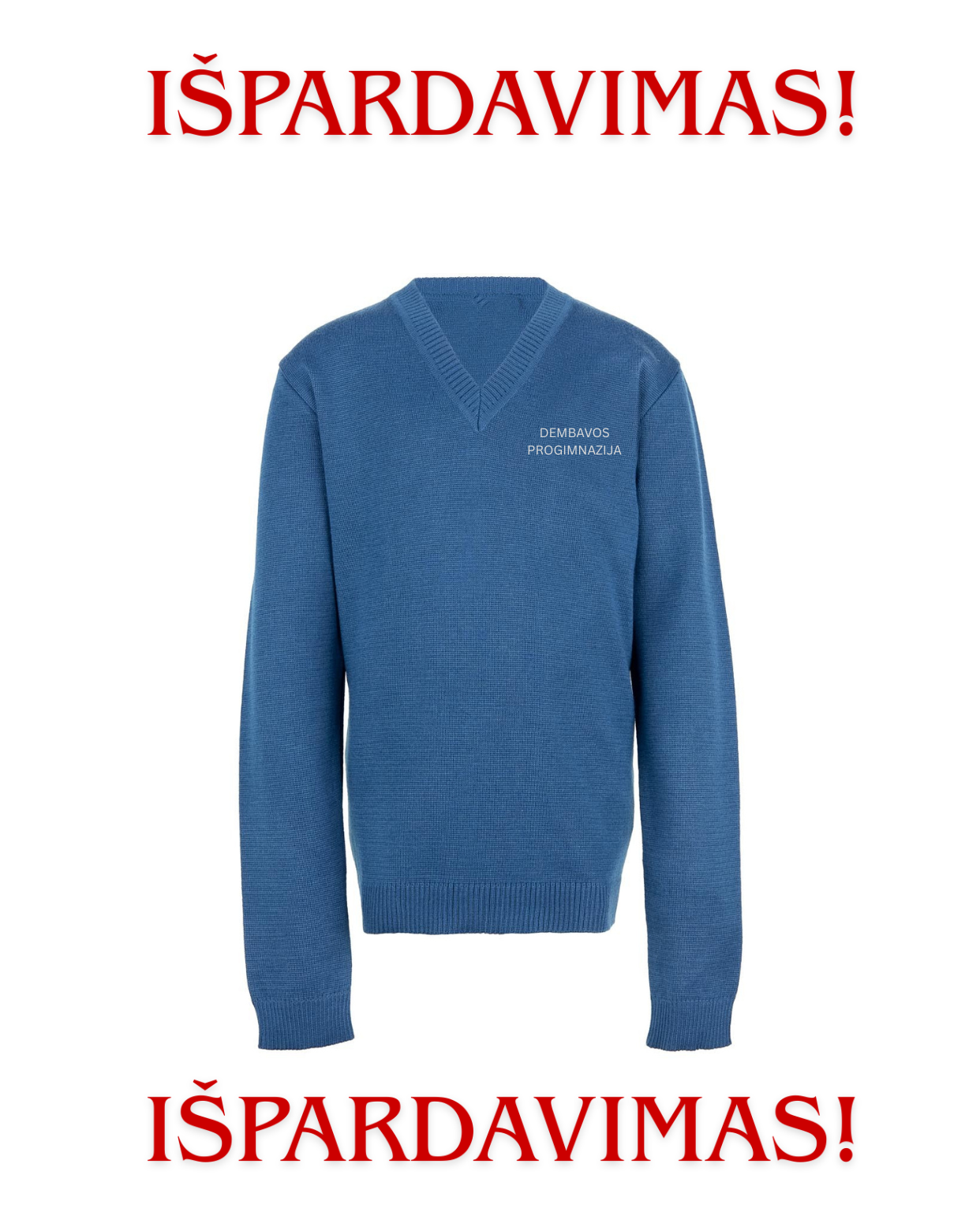 IŠPARDAVIMAS! Megztukas su mokyklos pavadinimu - Image 2