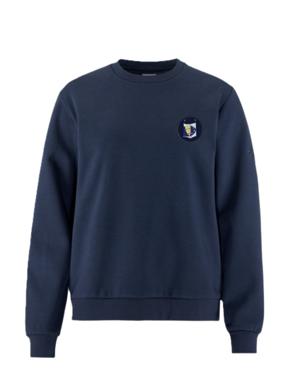 Trikotažinis  džemperis be gobtuvo su mokyklos emblema