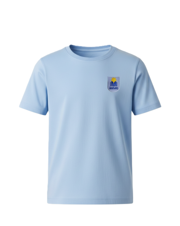 Sportinė maikutė su mokyklos logotipu