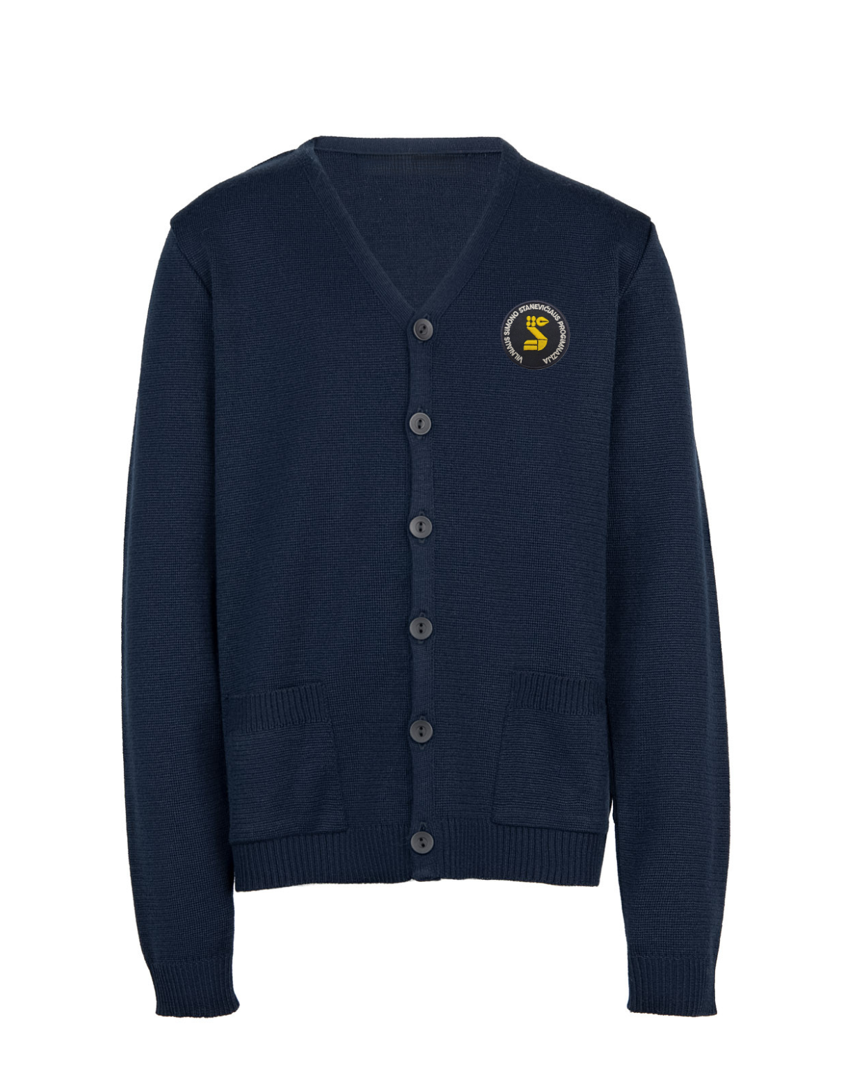 Žaketas su mokyklos emblema