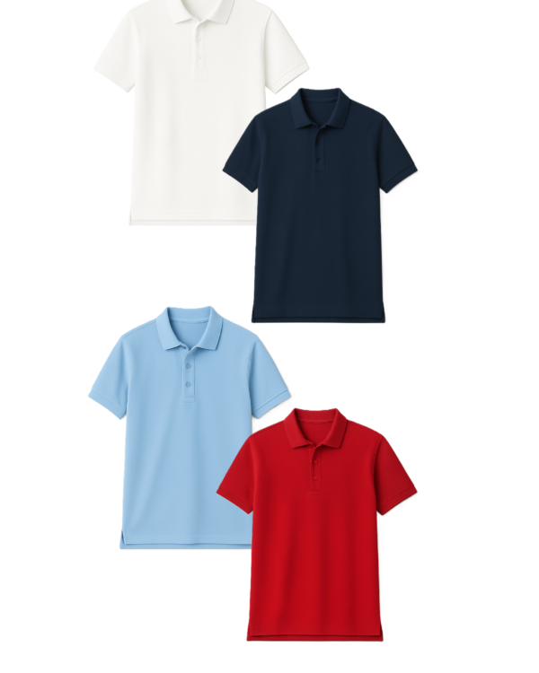 Polo marškinėliai  trumpomis rankovėmis be mokyklos emblemos