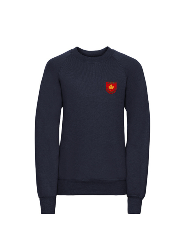 Trikotažinis  džemperis be gobtuvo su mokyklos emblema