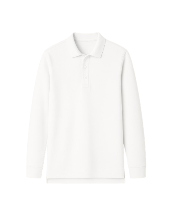 Polo marškinėliai  ilgomis rankovėmis be mokyklos emblemos