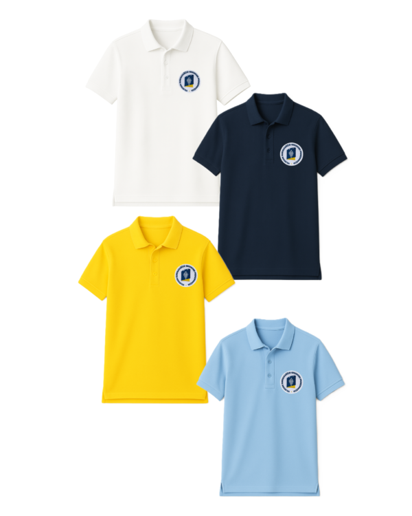 Polo marškinėliai  trumpomis rankovėmis su mokyklos logotipu